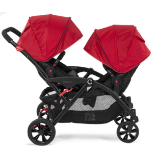 Red and black double hot sale stroller