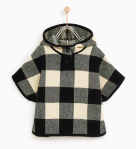 Buffalo Check Zara Girls Poncho