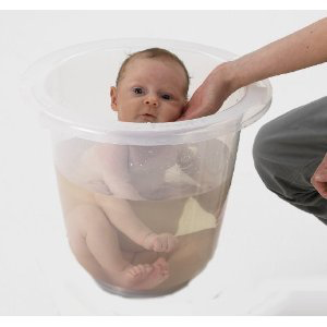 baby bath tub with water outlet