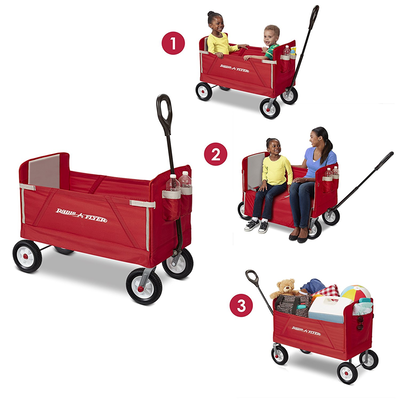 radio flyer wagon 3 seats