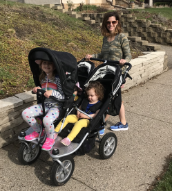 double stroller with third seat attachment