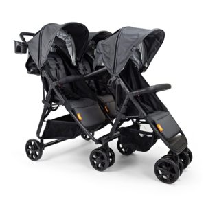  Familidoo H3E 3 Seat Baby Stroller - Double Canopy Triplet  Stroller with Reclining Seats - Daycare Strollers for 3 Kids - Safety  Harness for Safe and Secure Travel - For