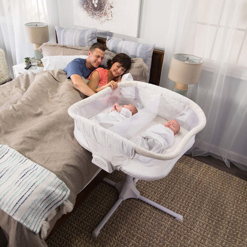 twin co sleeper bassinet