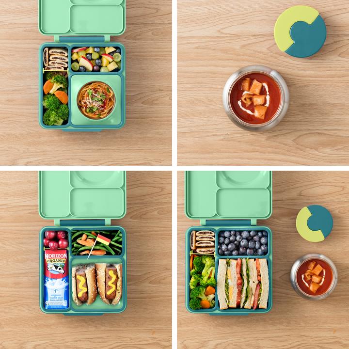 Baby Kids Bento Lunch Box Containers with Compartments, Reusable Plastic Food Storage Containers for Work,Travel,School,Companies, Infant Unisex, Size