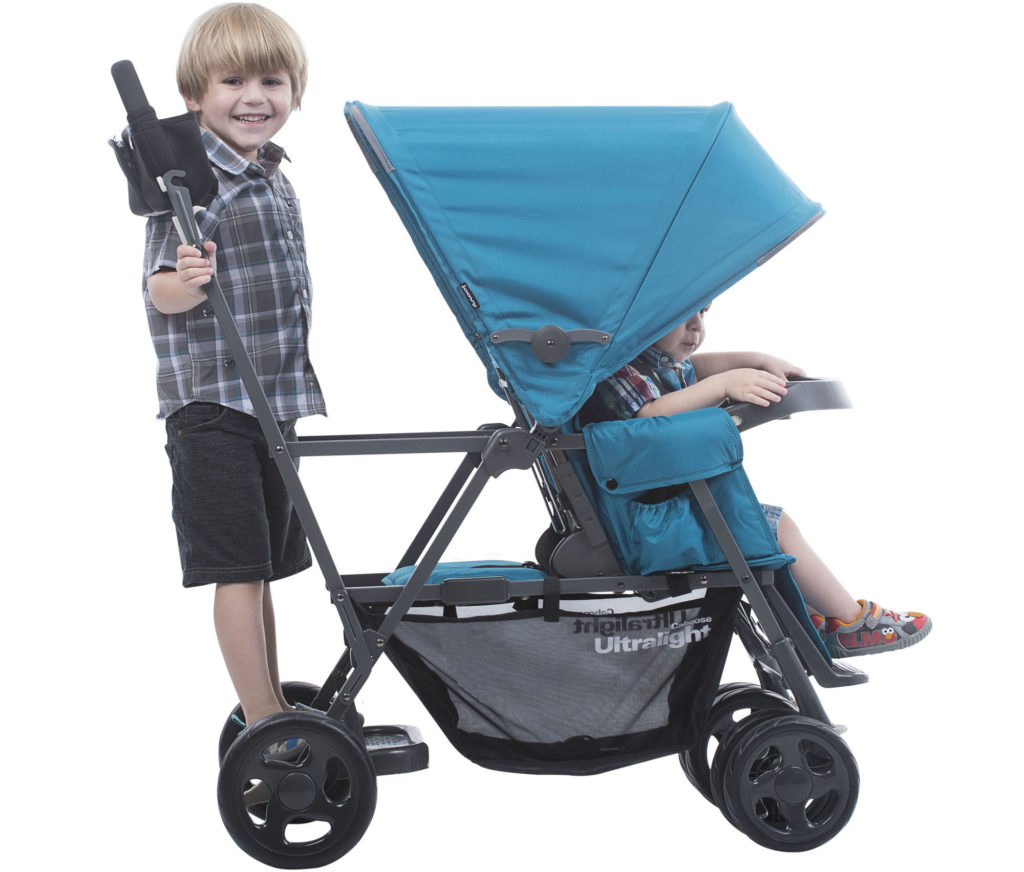 double stroller with standing platform