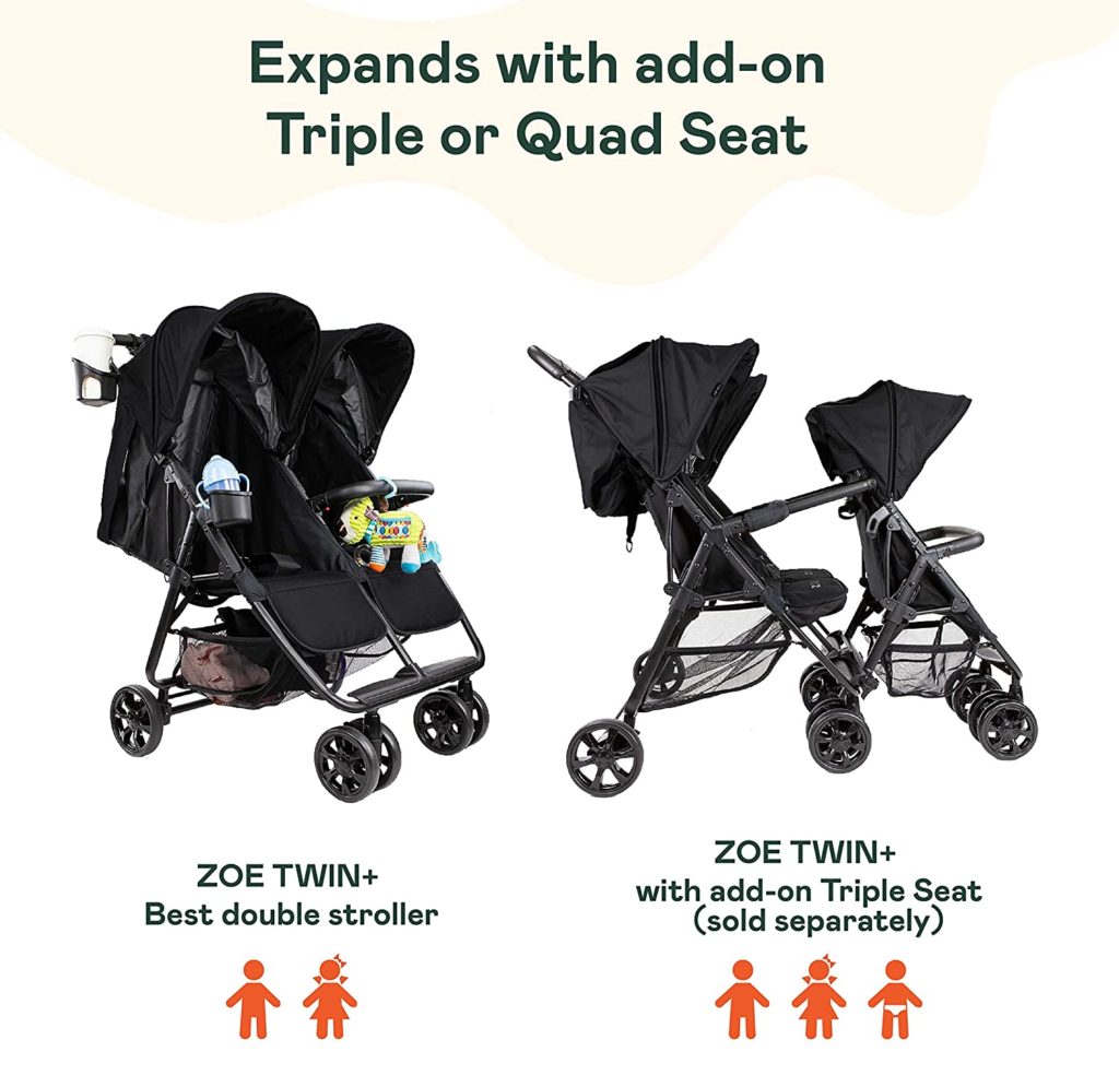 zoe double stroller weight