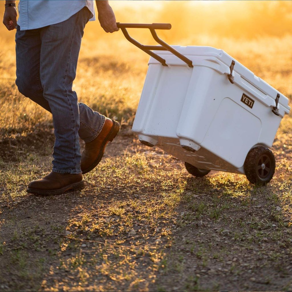 family camping YETI cooler