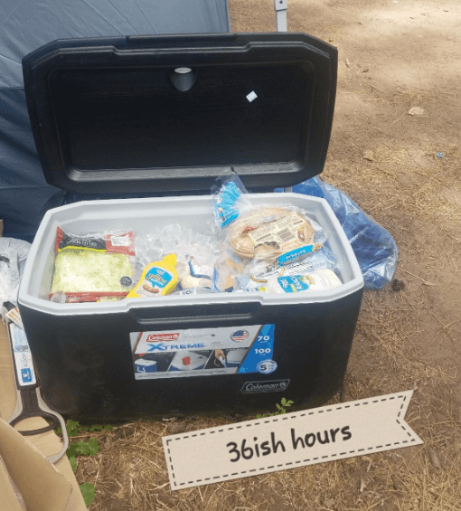 family camping coleman cooler