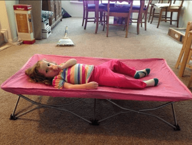 family camping toddler cot
