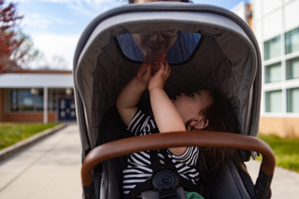 demi grow stroller review: peek-a-boo