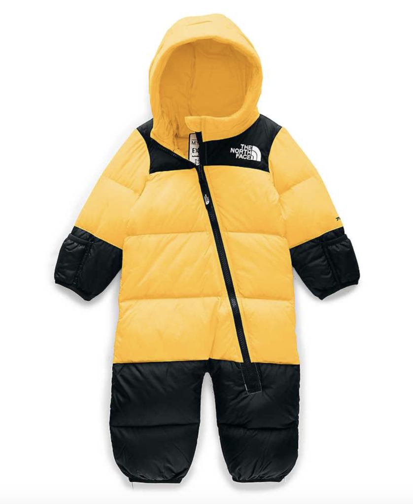 north face baby winter suit