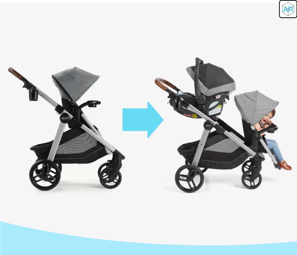 convertible stroller single to double