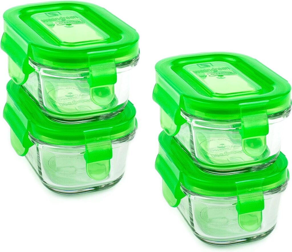 WeeSprout 18/8 Stainless Steel Food Containers | Leakproof | Set of 3, Silver